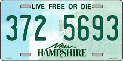 NH license plate 3725693