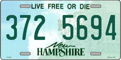NH license plate 3725694