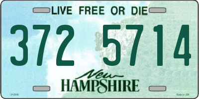 NH license plate 3725714