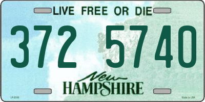 NH license plate 3725740