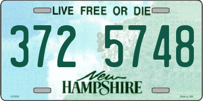 NH license plate 3725748