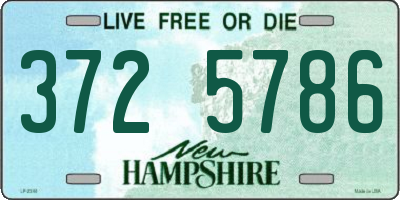 NH license plate 3725786