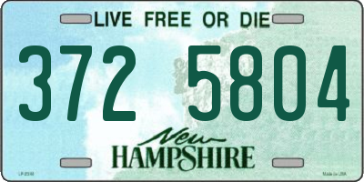 NH license plate 3725804