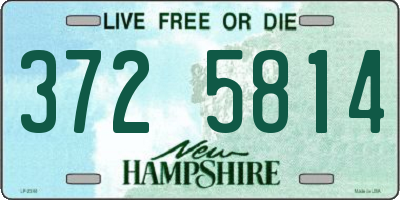NH license plate 3725814