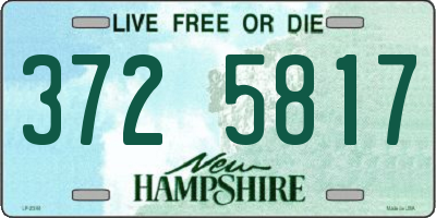 NH license plate 3725817