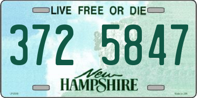 NH license plate 3725847