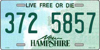NH license plate 3725857