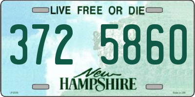 NH license plate 3725860