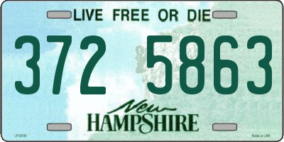 NH license plate 3725863