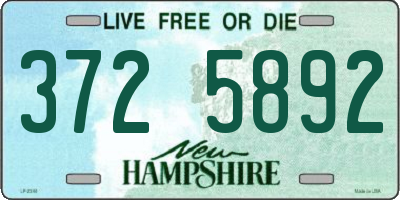 NH license plate 3725892