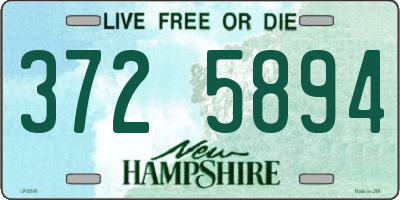 NH license plate 3725894