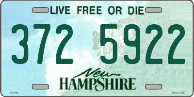 NH license plate 3725922