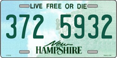 NH license plate 3725932