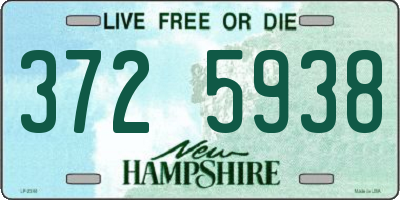 NH license plate 3725938