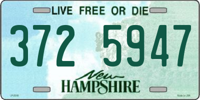 NH license plate 3725947