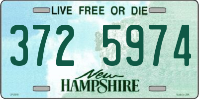 NH license plate 3725974