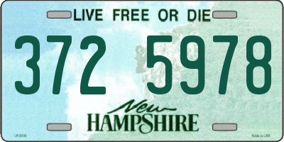 NH license plate 3725978
