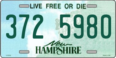 NH license plate 3725980