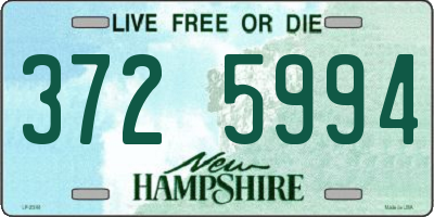 NH license plate 3725994