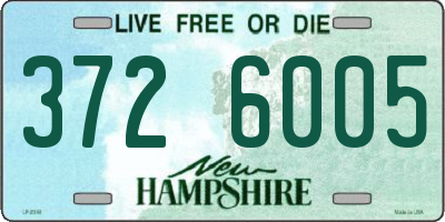 NH license plate 3726005