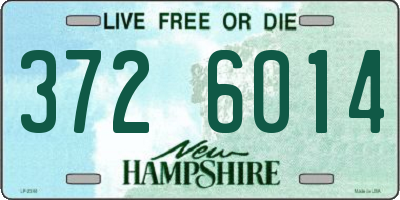 NH license plate 3726014
