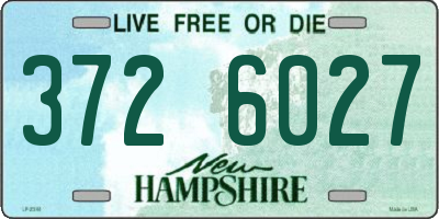 NH license plate 3726027