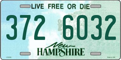NH license plate 3726032