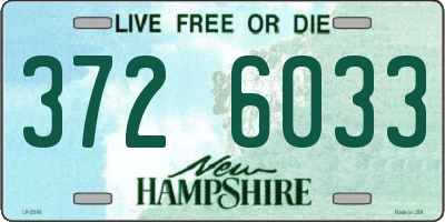 NH license plate 3726033