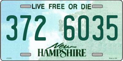 NH license plate 3726035