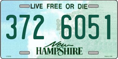 NH license plate 3726051