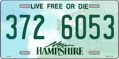 NH license plate 3726053