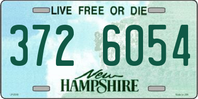 NH license plate 3726054