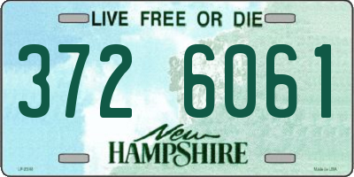 NH license plate 3726061