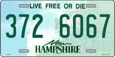 NH license plate 3726067