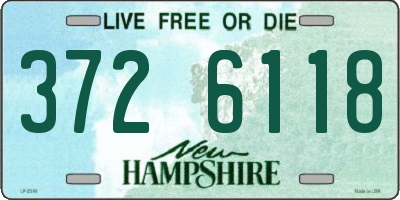 NH license plate 3726118