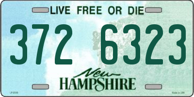 NH license plate 3726323