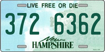 NH license plate 3726362