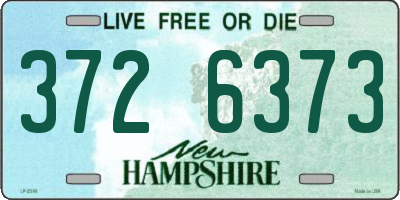 NH license plate 3726373