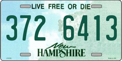 NH license plate 3726413