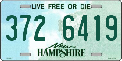 NH license plate 3726419