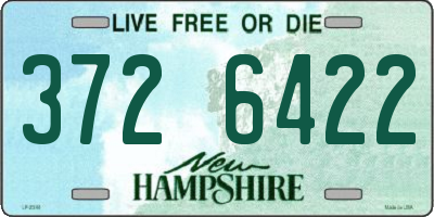 NH license plate 3726422
