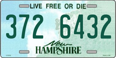 NH license plate 3726432