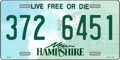 NH license plate 3726451