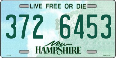 NH license plate 3726453