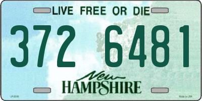 NH license plate 3726481