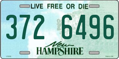 NH license plate 3726496