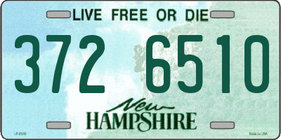 NH license plate 3726510