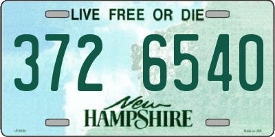 NH license plate 3726540