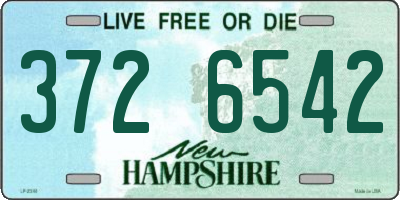 NH license plate 3726542