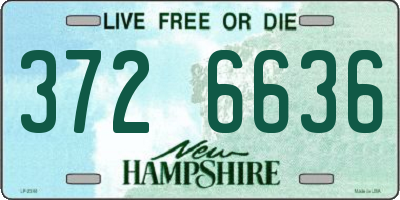 NH license plate 3726636